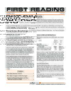 FIRST READING MAY 2004 VOLUME 17, NO. 3  State Debt Structure Analysis