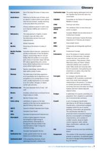 Glossary Abyssal plain Any of the large ﬂat areas of deep ocean ﬂoor.