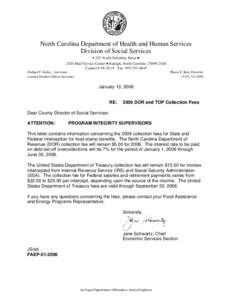 North Carolina Department of Health and Human Services Division of Social Services • 325 North Salisbury Street • 2420 Mail Service Center • Raleigh, North Carolina[removed]Courier # [removed]Fax[removed]Mi
