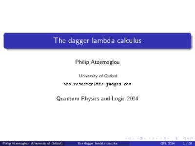 The dagger lambda calculus