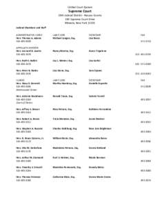 Unified Court System  Supreme Court 10th Judicial District - Nassau County 100 Supreme Court Drive Mineola, New York 11501