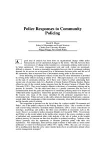 Police responses to community policing