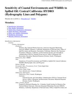 Metadata for the Central California Environmental Sensitivity Index (ESI)