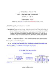 ADOPTED REGULATION OF THE STATE ENVIRONMENTAL COMMISSION LCB File No. R129-10 Effective January 13, 2011 EXPLANATION – Matter in italics is new; matter in brackets [omitted material] is material to be omitted.