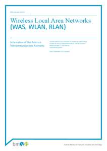 OFB-InfoLetter[removed]Wireless Local Area Networks (WAS, WLAN, RLAN) Information of the Austrian Telecommunications Authority