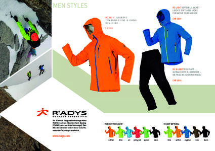 MEN STYLES  R3 LIGHT SOFTSHELL JACKET LEICHTE SOFTSHELL JACKE FÜR AKTIVE TOURENGEHER R1 X-LIGHT TECH JACKET