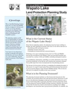U.S. Fish and Wildlife Service  Wapato Lake Land Protection Planning Study Planning Update 5, December 2005 Wapato