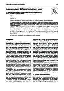 Journal of the Czech Geological Society 50/3Orientations of the principal palaeostresses in the Western Bohemia seismoactive region and their comparison with the recent stresses