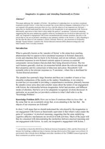 Philosophy of mind / Neuropsychological assessment / Epistemology / Thought / Reasoning / Imagination / Kendall Walton / Emotion / Reason / Mind / Mental processes / Cognitive science