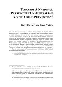 Towards a national perspective on Australian youth crime prevention