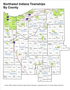 Northwest Indiana Townships By County Lake  Hebron