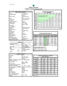 July 3, 2003  N49SJ Checklist USDOI Call Sign “Interior 05” Before Start Checklist Trim