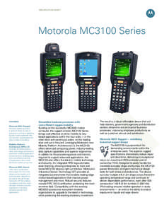 SPECification Sheet  Motorola MC3100 Series