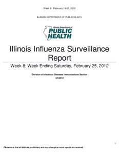 Week 8: February 19-25, 2012  ILLINOIS DEPARTMENT OF PUBLIC HEALTH Illinois Influenza Surveillance Report