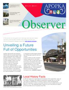  UNVEILING A FUTURE FULL OF OPPORTUNITIES; LOCAL HISTORY FACTS[removed]1 FALL 2010