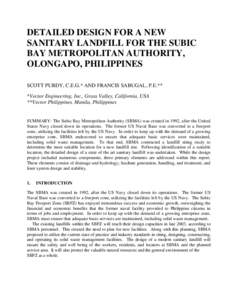 Landfill liner / Geomembranes / Final cover / Geosynthetic / Water balance / Laurel Park Incorporated / Sandy Hollow Landfill / Landfill / Waste management / Leachate