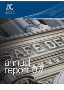 department of finance[removed]annual report 07/  welcome