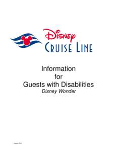 Information for Guests with Disabilities Disney Wonder  August 2014