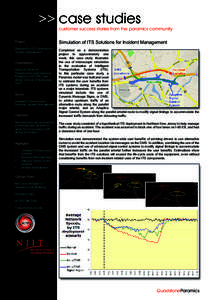 >> case studies  customer success stories from the paramics community Project Simulation of ITS Solutions for