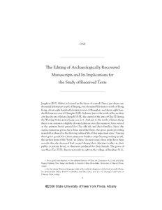 Asia / Manuscripts / Bamboo / Bamboo and wooden slips / Chinese literature / Chu / Han Dynasty / Laozi / Guodian Chu Slips / Chinese culture / Chinese classic texts / Archaeology