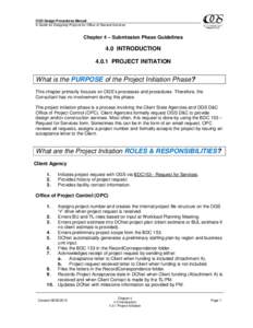 OGS Design Procedures Manual A Guide for Designing Projects for Office of General Services Chapter 4 – Submission Phase Guidelines  4.0 INTRODUCTION