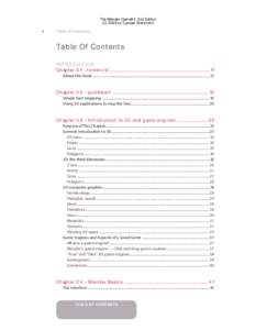 The Blender GameKit, 2nd Edition (C[removed]by Carsten Wartmann 4 Table of Contents