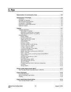 Rye – Chapter 5 – Official Grain Grading Guide