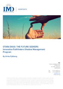 Microsoft Word - Stora Enso - The Future Seekers.doc