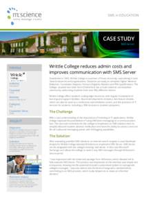 SMS in EDUCATION  CASE STUDY SMS Server  PROFILE