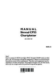 MANUAL Simrad CP33 Chartplotter[removed][removed]