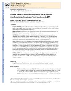 NIH Public Access Author Manuscript Heart Rhythm. Author manuscript; available in PMC 2007 March 1. NIH-PA Author Manuscript