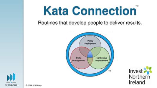 ™  Kata Connection Routines that develop people to deliver results.