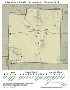 Active Mines in Luna County, New Mexico, November 2014 SIERRA DO NA ANA Mim bre