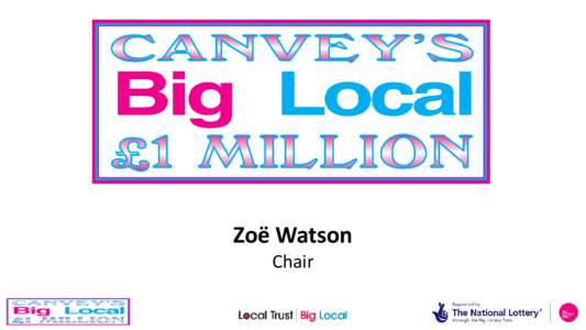 Zoë Watson Chair CANVEY’S BIG LOCAL FUN FITNESS DAY 10 May 2014