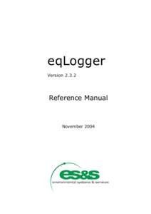 eqLogger VersionReference Manual  November 2004
