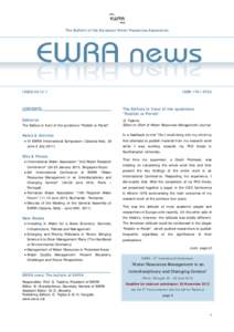 The Bulletin of the European Water Resources Association  ISSUEISSN