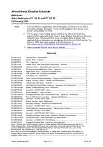 Airworthiness Directive Schedule Helicopters Airbus Helicopters EC 130 B4 and EC 130 T2 26 February 2015 Notes