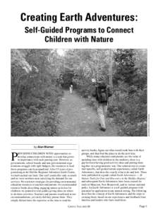 Creating Earth Adventures:  Janet Barlow/Sense of Wonder Self-Guided Programs to Connect Children with Nature