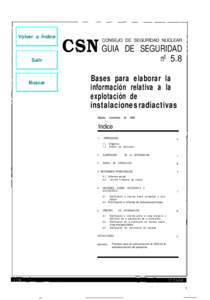 Volver a Índice  CSN GUIA DE SEGURIDAD CONSEJO DE SEGURIDAD NUCLEAR