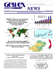 Global Energy and Water Cycle Experiment  NEWS Vol. 12, No. 1