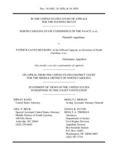 NAACP v. McCrory and League of Women Voters of North Carolina v. North Carolina