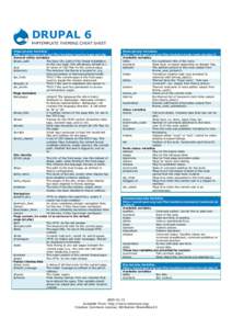 Drupal Theming Cheat Sheet