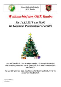 Grazer Billardklub Raaba,  8074 Raaba