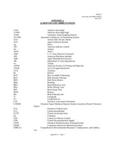 TOCDF Acronyms and Abbreviations July 2013 APPENDIX A ACRONYMS AND ABBREVIATIONS