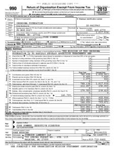 Form  990 *** PUBLIC DISCLOSURE COPY ***