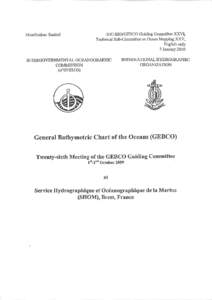 IOC-IHO/GEBCO Guiding Committee XXVI  Page i TABLE OF CONTENTS ............................................................................................................................. Page