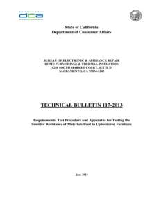 California Bureau of Electronic & Appliance Repair Home Furnishings & Thermal Insulation - Technical Bulletin[removed]