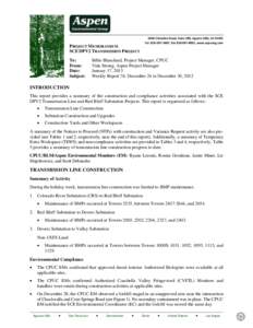5020 Chesebro Road, Suite 200, Agoura Hills, CA[removed]Tel[removed], Fax[removed], www.aspeneg.com PROJECT MEMORANDUM SCE DPV2 TRANSMISSION PROJECT To: