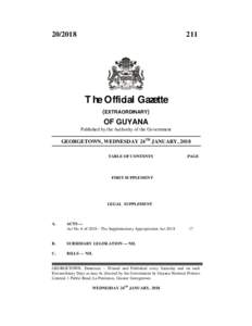 The Official Gazette (EXTRAORDINARY)