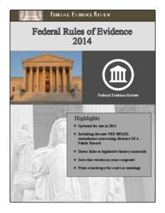 Federal Evidence Review  Federal Rules of Evidence[removed]Federal Evidence Review